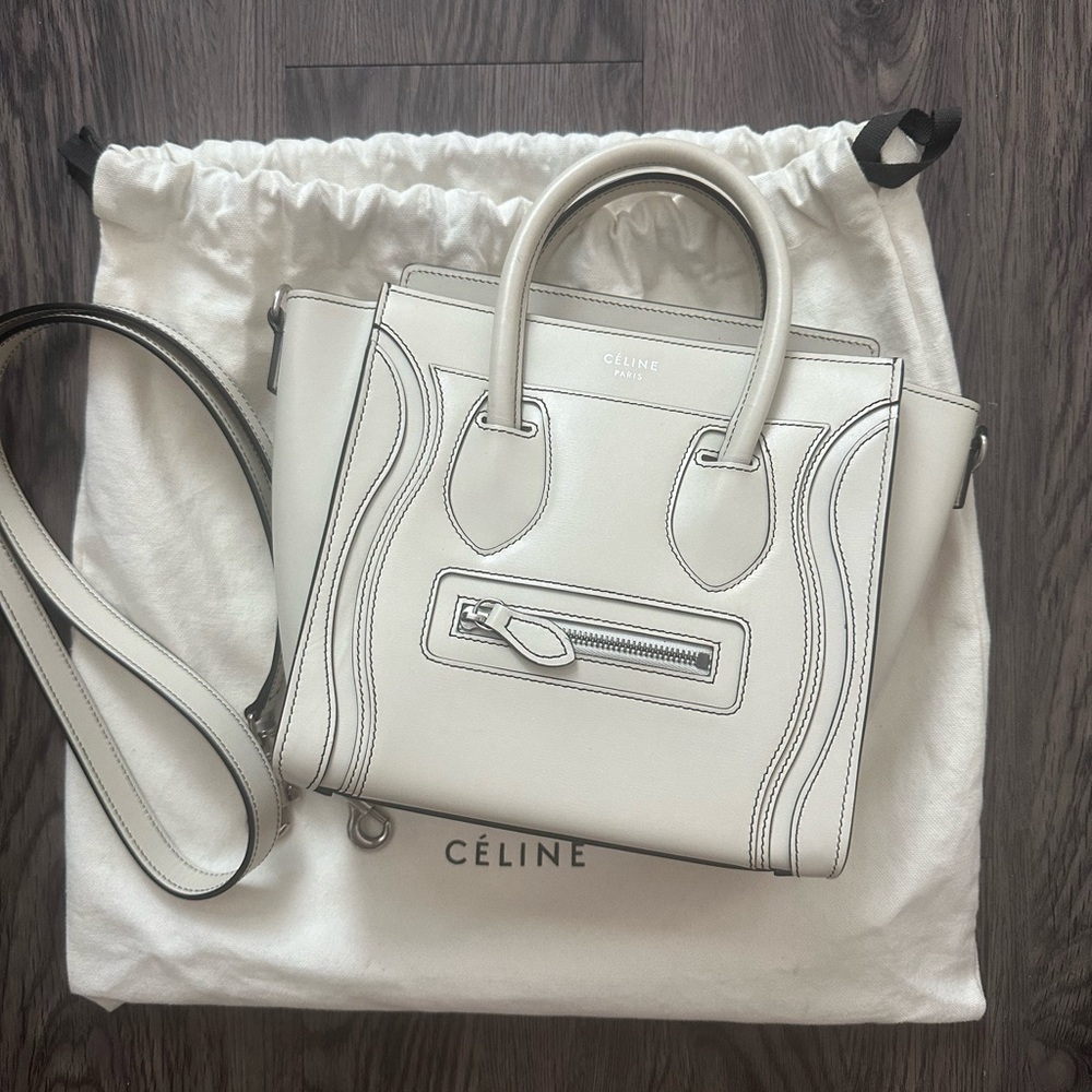 Celine Leather Luggage Nano